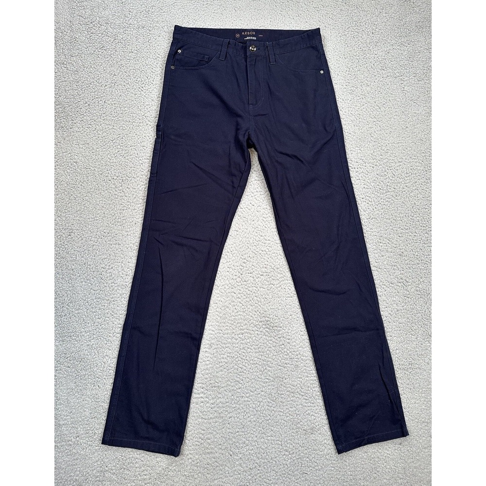 Arbor Pants Men's Size 30x33 Blue Cotton Straight Chino Outdoor Work